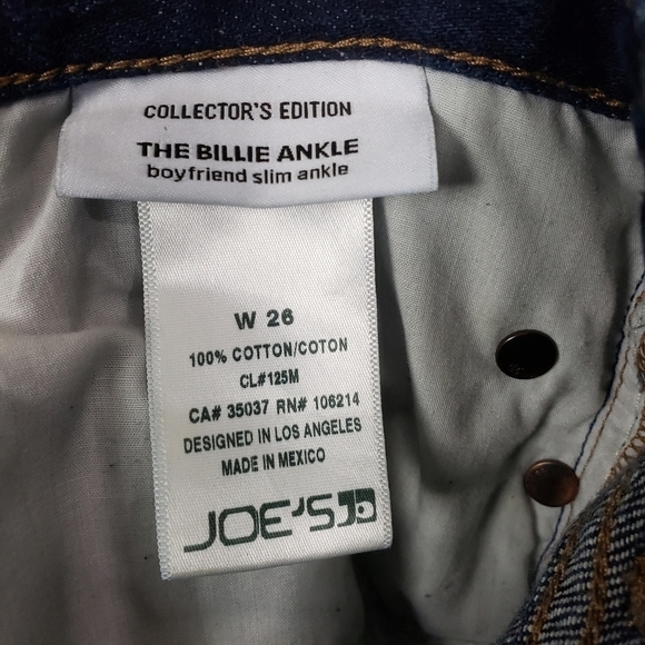 JOE'S Collecter's Edition The Billie Ankle Boyfriend Slim Ankle Fit Distressed - Picture 7 of 7